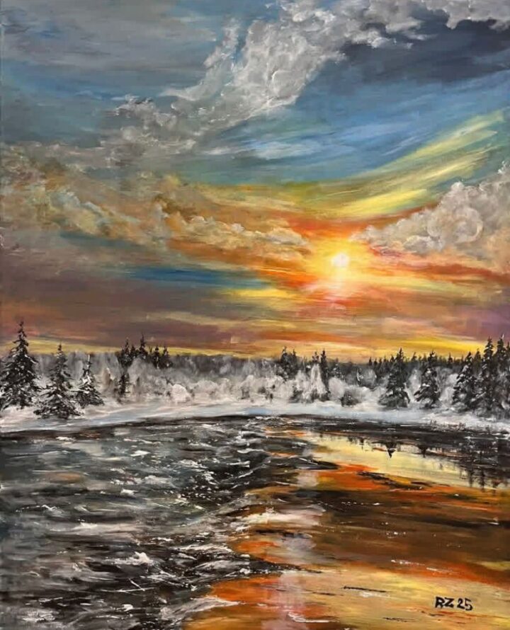 Žiemos saulėlydis…